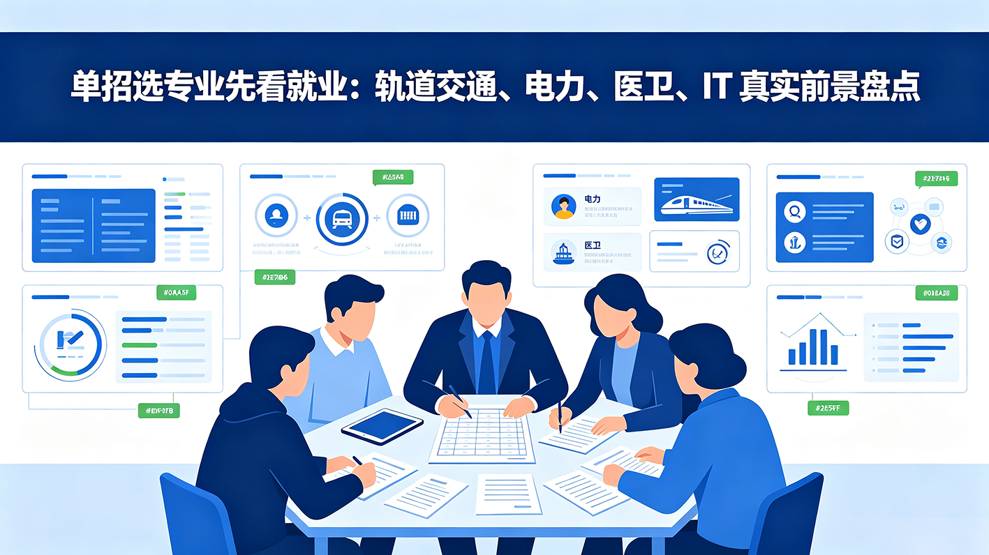 单招选专业先看就业：轨道交通、电力、医卫、IT 真实前景盘点