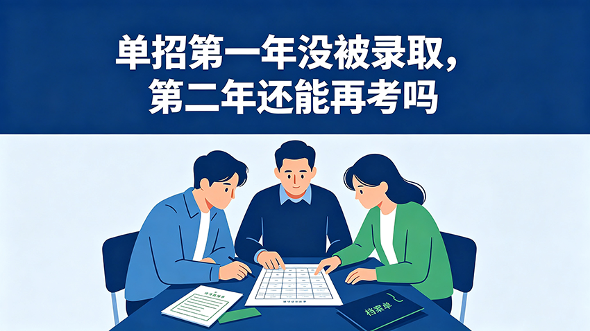 家长课堂｜单招第一年没被录取，第二年还能再考吗