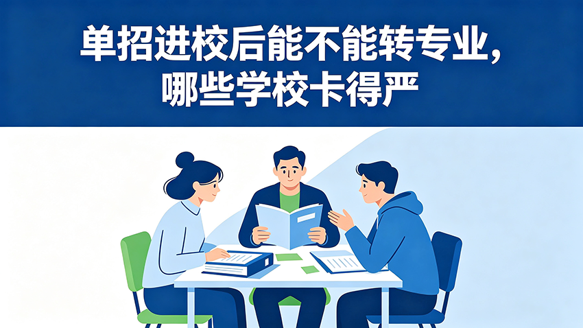 家长课堂｜单招进校后能不能转专业，哪些学校卡得严