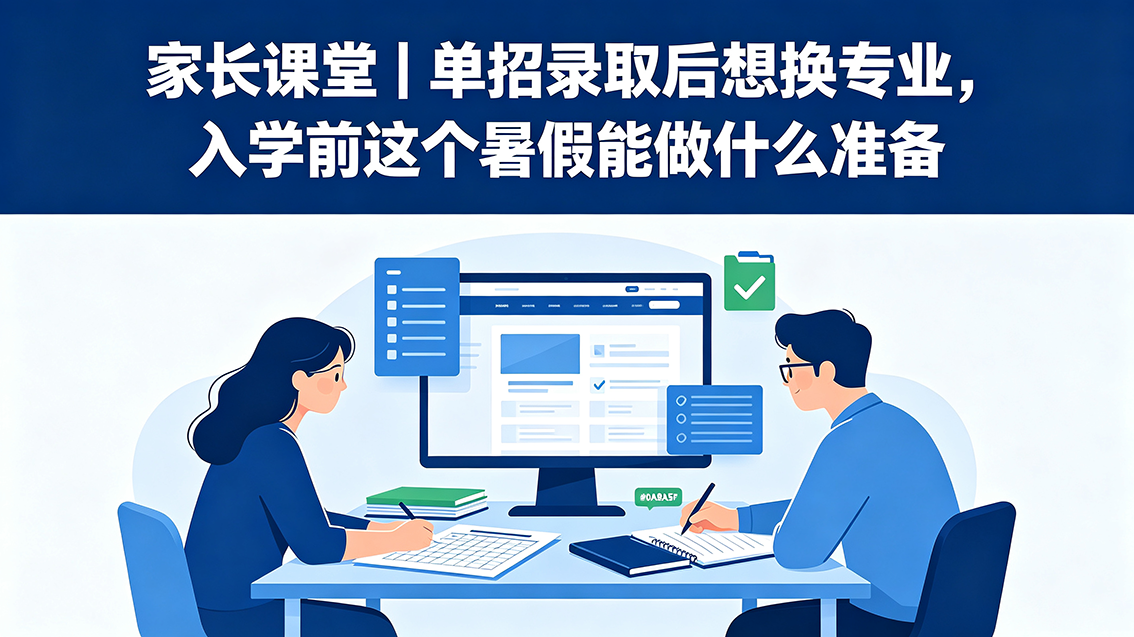 家长课堂｜家长课堂｜单招录取后想换专业，入学前这个暑假能做什么准备