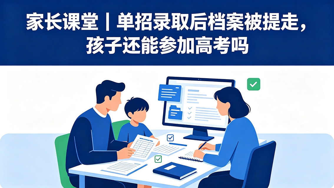 家长课堂｜家长课堂｜单招录取后档案被提走，孩子还能参加高考吗