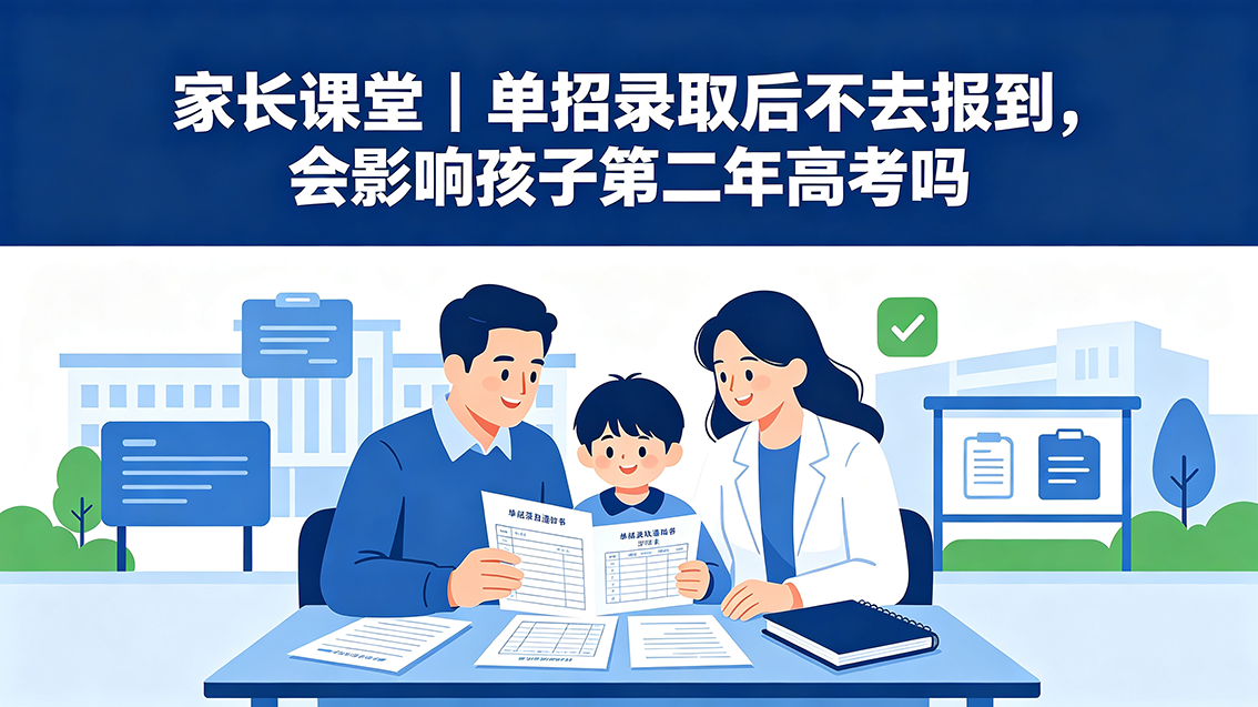 家长课堂｜家长课堂｜单招录取后不去报到，会影响孩子第二年高考吗