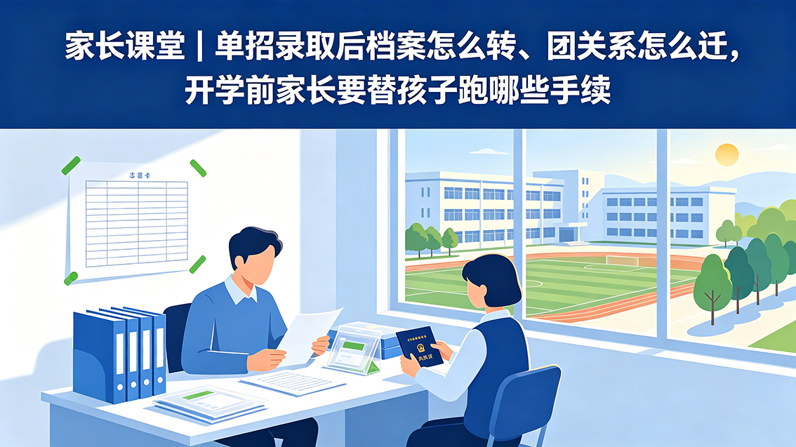 家长课堂｜家长课堂｜单招录取后档案怎么转、团关系怎么迁，开学前家长要替孩子跑哪些手续