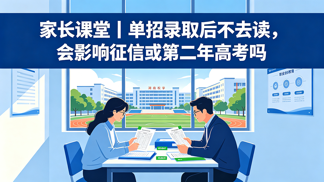 家长课堂｜家长课堂｜单招录取后不去读，会影响征信或第二年高考吗