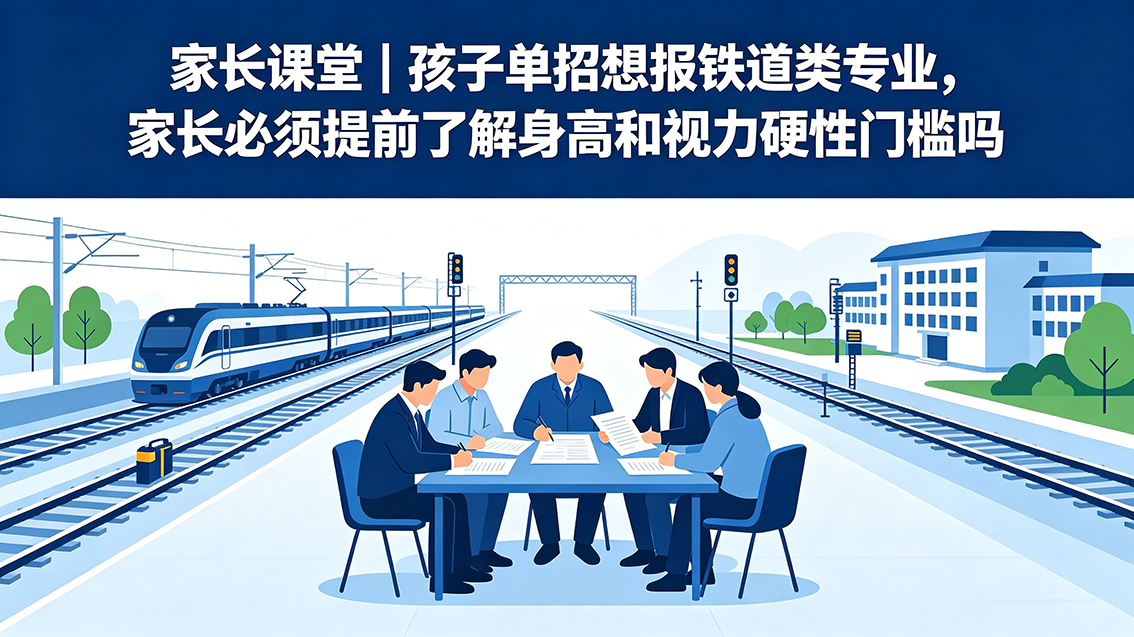 家长课堂｜家长课堂｜孩子单招想报铁道类专业，家长必须提前了解身高和视力硬性门槛吗