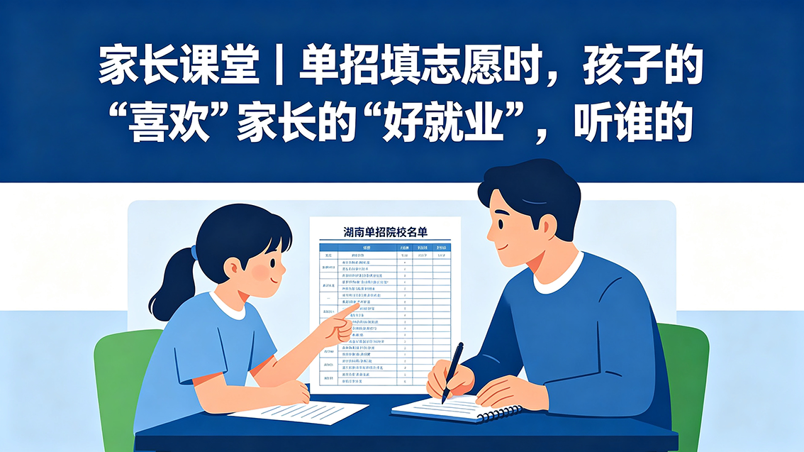 家长课堂｜家长课堂｜单招填志愿时，孩子的“喜欢”和家长的“好就业”，听谁的