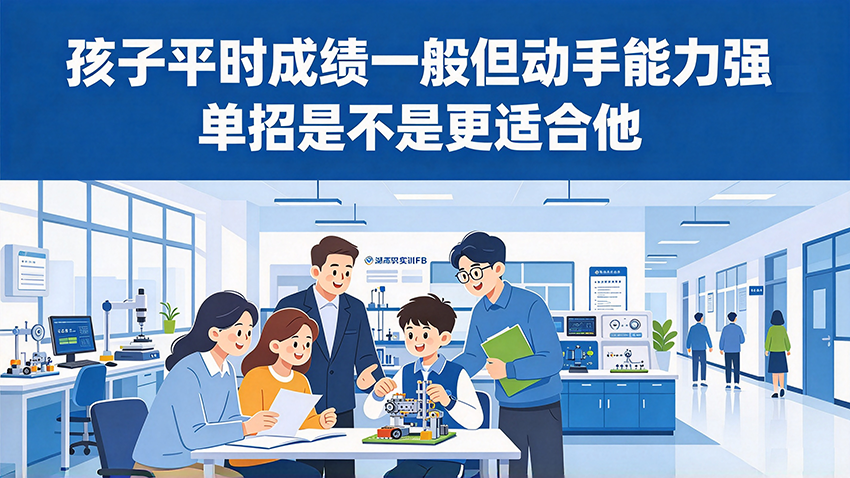 家长课堂｜孩子平时成绩一般但动手能力强，单招是不是更适合他