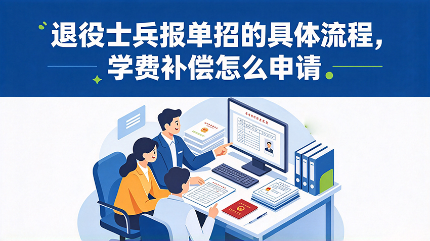 家长课堂｜退役士兵报单招的具体流程，学费补偿怎么申请