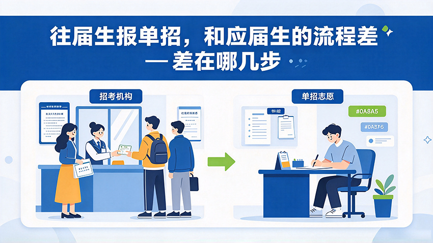 家长课堂｜往届生报单招，和应届生的流程差在哪几步