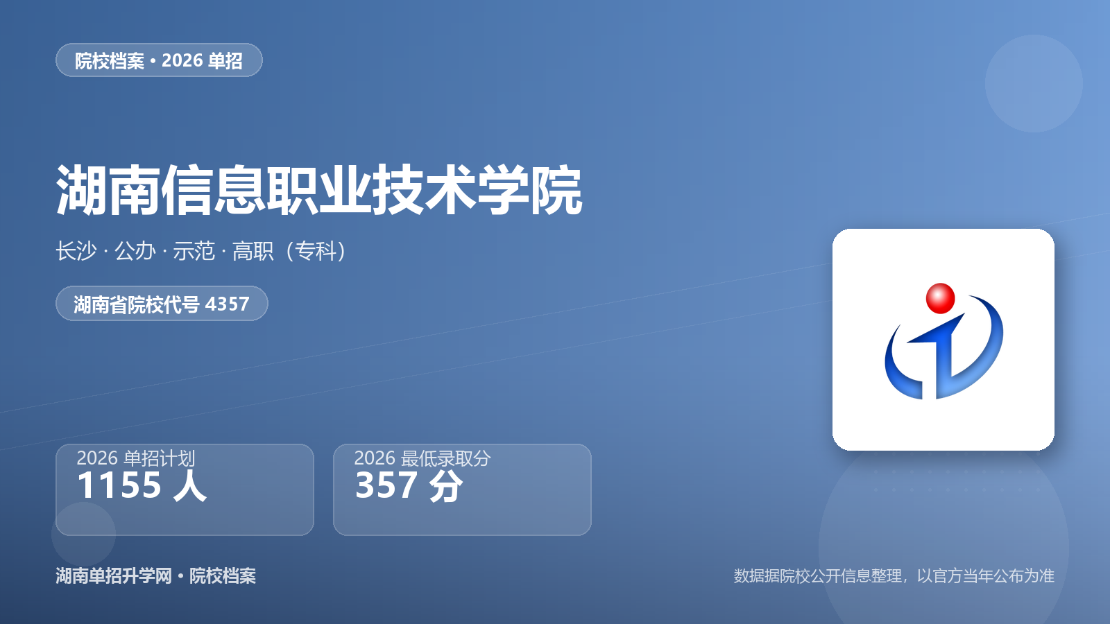 湖南信息职业技术学院 单招报考档案（2026）
